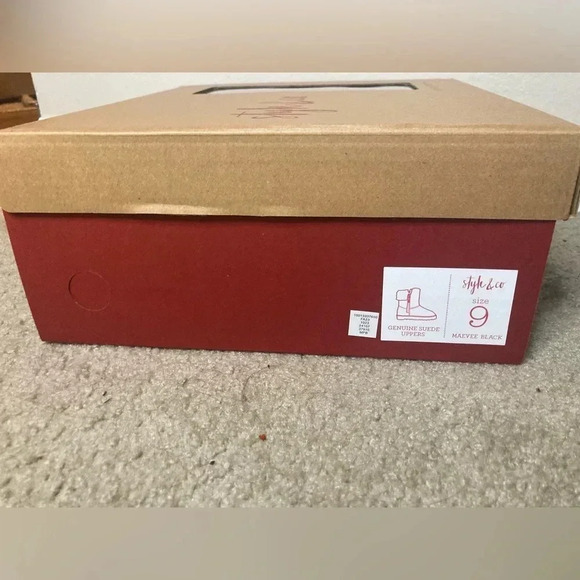 NIB Style & Co Maevee Winter Booties Created for Macy’s Black Size 9 Boots - Picture 8 of 10